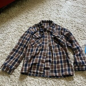 Plaid Button-Up Shirt